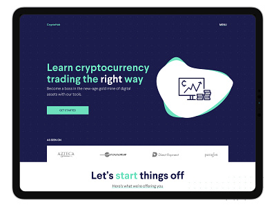 Cryptohub Website Redesign clean crypto minimal money website design