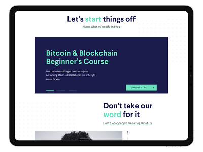 Cryptohub Website Redesign-2 clean crypto cryptocurrency landing minimal money