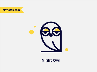 Night owl animal app bird dream hatch icon morning person night night owl owl sleep sleepy