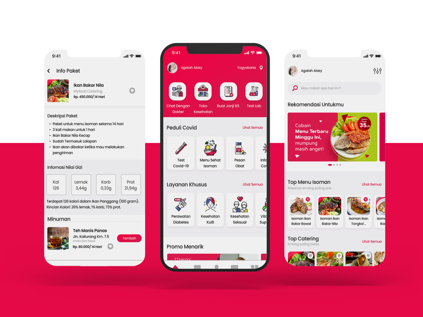 UI Design for Menu Isoman by shin_std on Dribbble