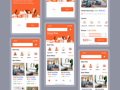 Home Stay App Concept app figma graphic design home mobile real estate ui uiux