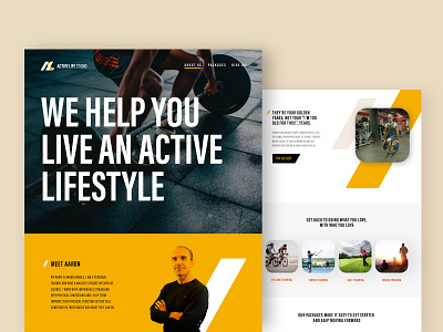 Active Life Studio / Branding + Website Design branding design graphic design logo logo design personal trainer ui ux vector web design