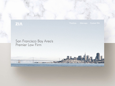 ZIA Homepage Exploration branding homepage law firm logo design ux web design