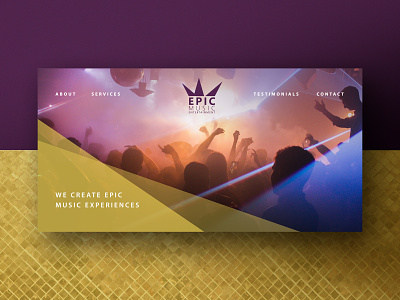 Epic Music Entertainment Homepage Exploration branding design logo logo design web design