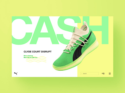 Puma / Concept Landing Page concept design fun sneakerhead typography ux web design