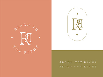 Reach to the Right Identity aesthetic beautiful blog classic font family fonts identity illustrator instagram logo minimal monogram simple type typedesign typography vintage vlog words writer