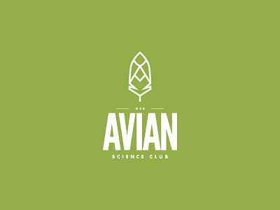 Avian Science Club avian branding club college feather icon illustration illustrator logo msu science typography