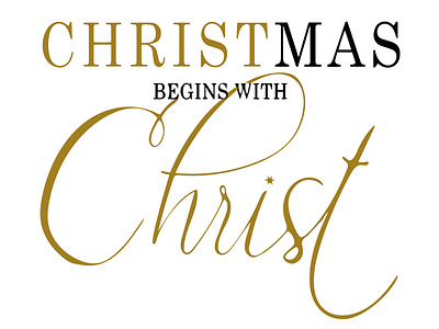 Christmas begins with Christ calligraphy christmas handlettering handwriting lettering