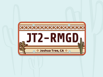 Joshua Tree License Plate