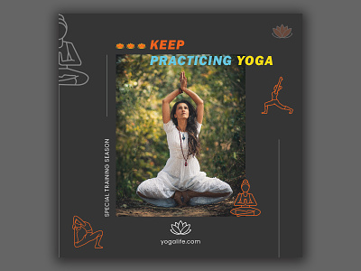 Instagram Story For Yoga Class advertisement cover artwork front cover graphic design instagram instagramstory poster art