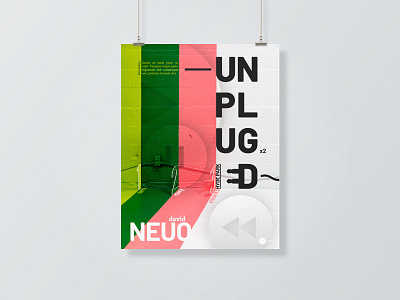 Unplugged Music Festival festival fresh graphic design hyde park modern music negative space plug poster underground vibe volume