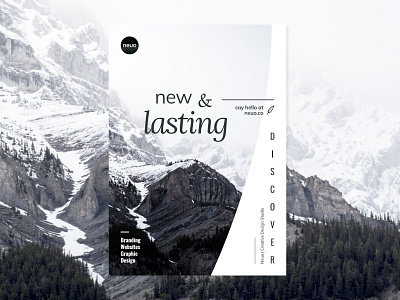 Neuo Design Poster Series P4 brand branding clean fresh graphic design identity minimal mist modern mountain print