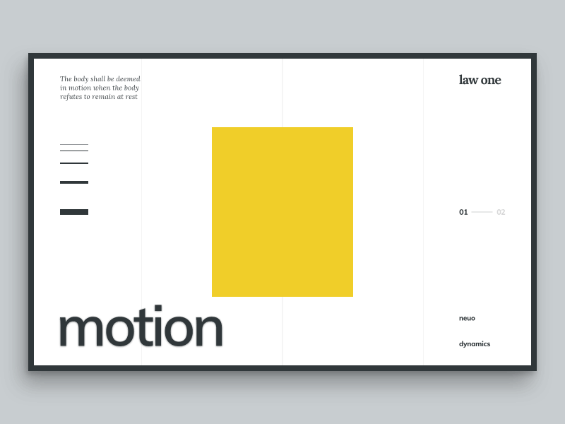 Neuo Dynamics Law One animation clean fresh gif interaction minimal modern swiss ui ux web website