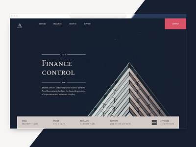 Ansel Finance Landing page brand branding clean consultant corporate finance fresh identity minimal modern web website