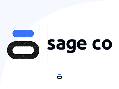 Sage Co. Logo blue digital agency illustrator logo simple sketch team