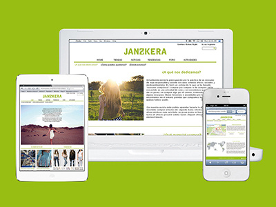 Web design. Eco-Fashion: JANZKERA