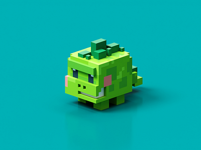 Lenny illustration magicavoxel pixel voxel voxelart