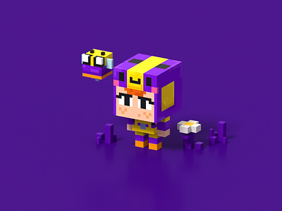 Mini BEA illustration magicavoxel pixel voxel voxel art voxelart