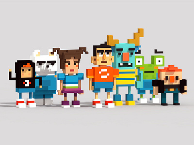 Voxel Characters 1.0 3d 8bits gameart gamedesign magicavoxel pixel voxel voxelart