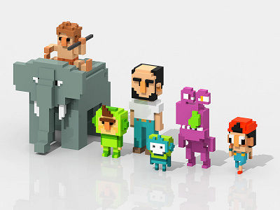 Voxel Characters 2.0 3d cartoon characters colombia magicavoxel minecraft pixel pixelart voxel voxelart