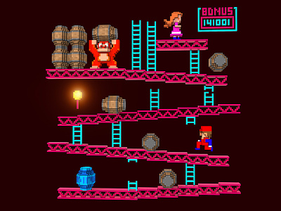 Donke Kong Voxel Art characters colombia donkeykong game art games magicavoxel nintendo pixel retro voxel voxel art
