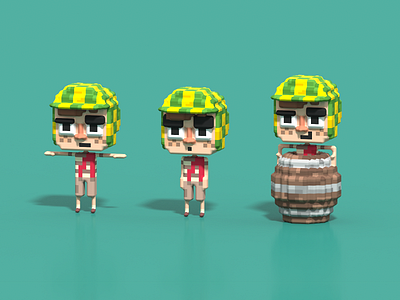 El Chavo 3D 3d colombia el chavo magicavoxel voxelart