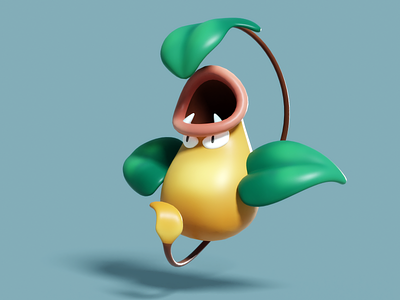 Victreebel - Pokemon fan art 3d modeling b3d blender character design cute kawai pokemon pokemon go portfolio