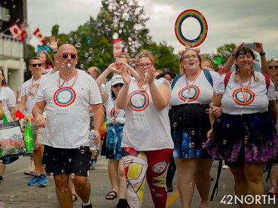 PRIDE 2018 in London, Ontario was incredible! 42 north 42north.ca bubbles colours lndont london love is love ontario photography pride