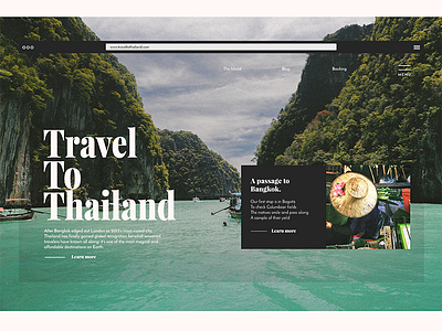 Travel To Thailand design ui ux web