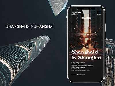 Shanghai'd in Shanghai design mobile ui ux web