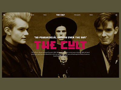 The Cult music thecult webdesign