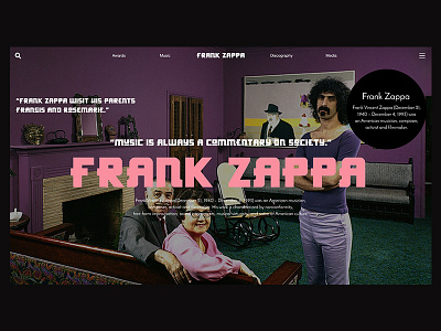 Frank Zappa frankzappa webdesign