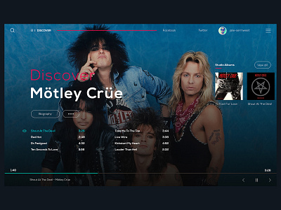 Ü DISCOVER - Mötley Crüe webdesign