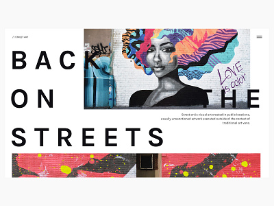 Back On The Streets street art webdesign