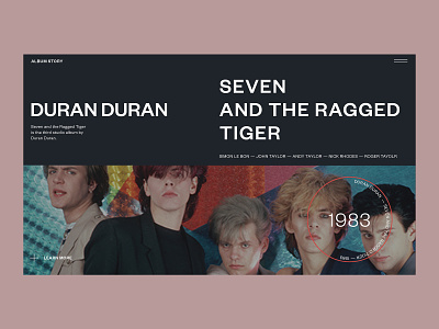 Duran Duran — Album Story duran duran music webdesign
