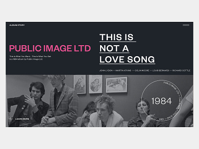 Public Image LTD — Album Story music public image ltd webdesign