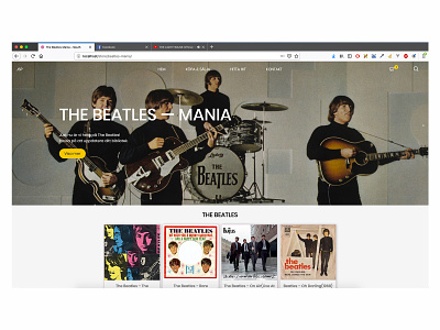 Record Store — Campaign Page (The Beatles) music webdeisgn
