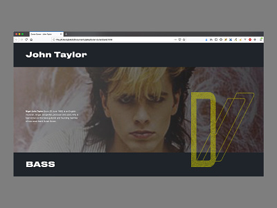 John Taylor — Duran Duran duran duran logo design webdesign