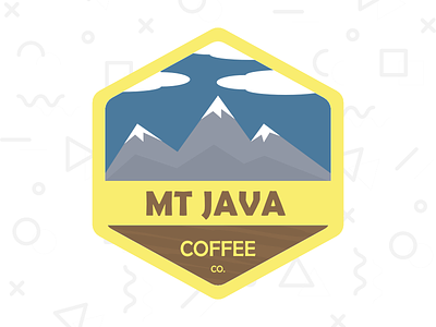 Mt. Java Coffee Co. badge branding coffee graphic design logo minimal