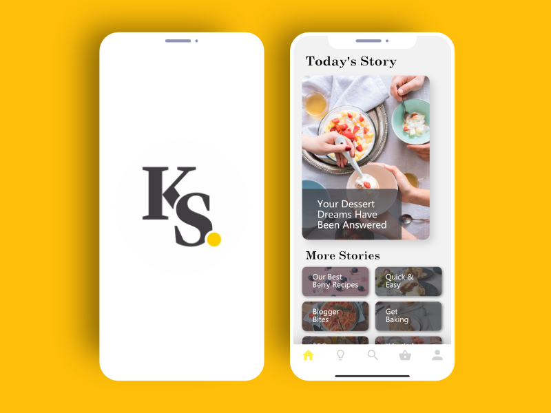 kitchen stories app design