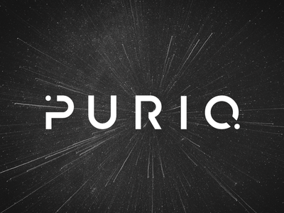 Puriq cosmos logo planet simple space stars typo typo logo
