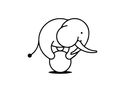 Balance balance elephant geometric illustration vector