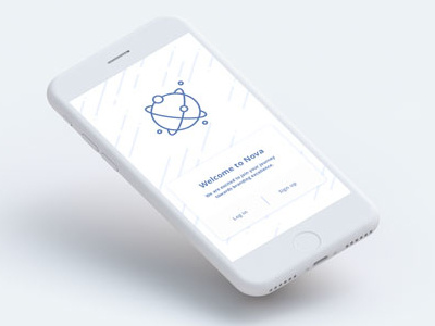 Hello Dribbble. Welcome to Nova app clean ios iphone login navigation onboarding signup ui ux