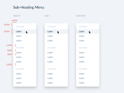 Table Menus