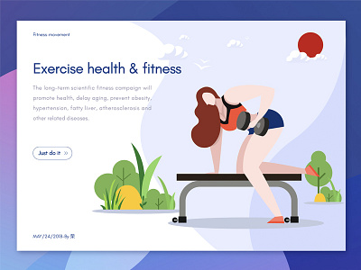 Fitness girl illustrations