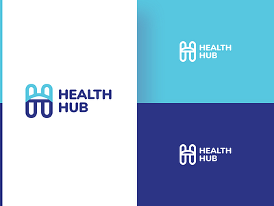 Heath Hub_Option 1 - Logo Design blue branding design dribbble icon illustration logo typography ui vector