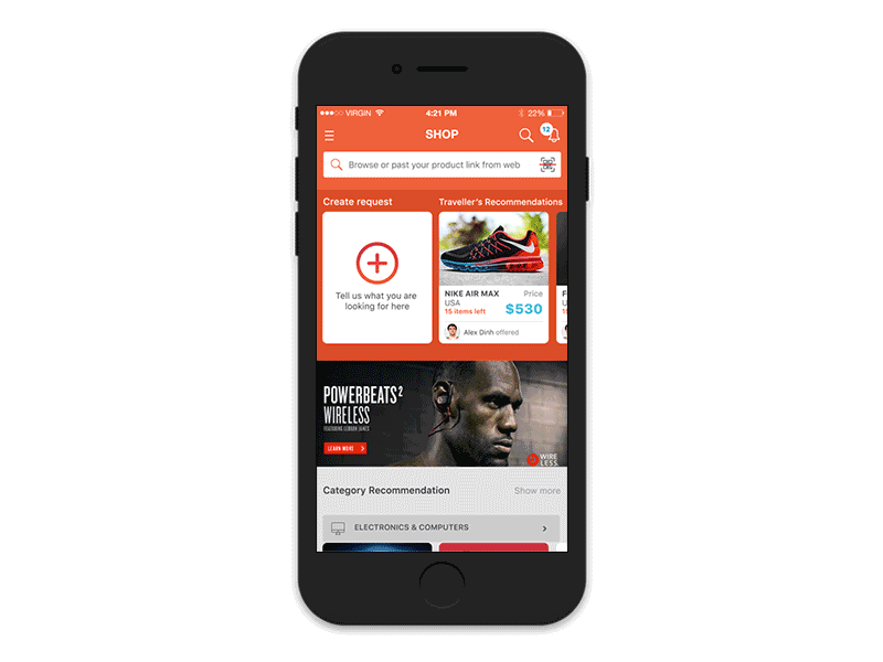 E-commerce prototype - Mobile App