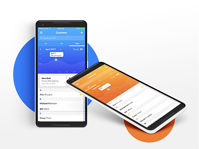 User Dashboard - Mobile App account blue chart dashboard dashbroad graphs orange plans task user management