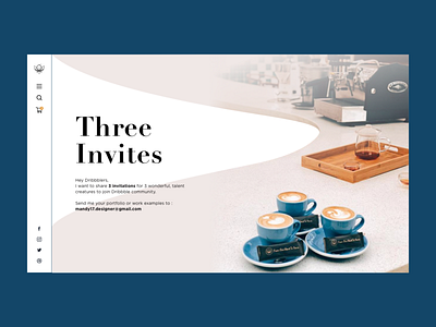 Three Invites | Dribbble blue dribbble ui website