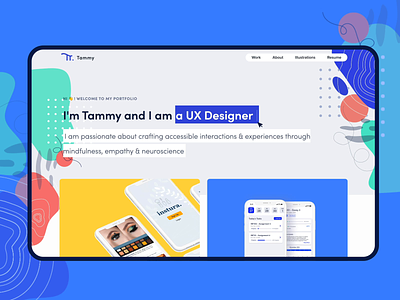 Portfolio design illustration personal personal brand personal site portfolio portfolio site typing ui ux portfolio web design website design